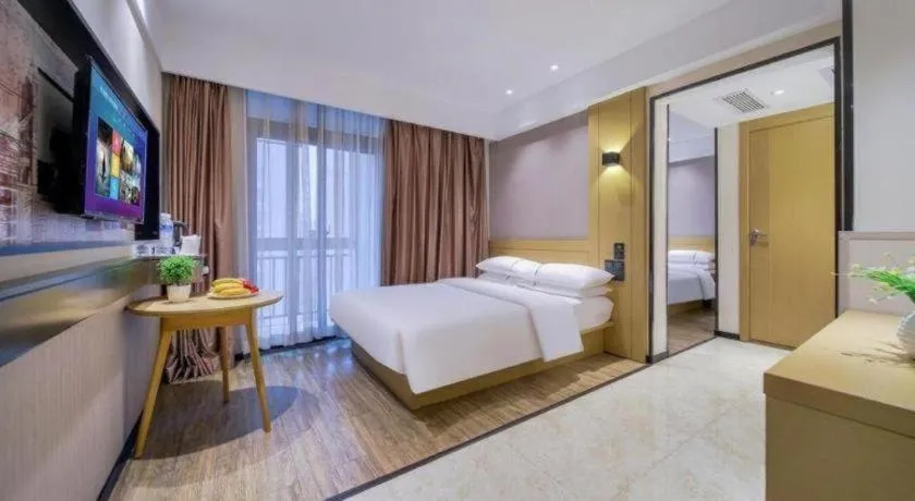 Bed in City Comfort Inn Chongqing Jiangbei Airport T3 Terminal