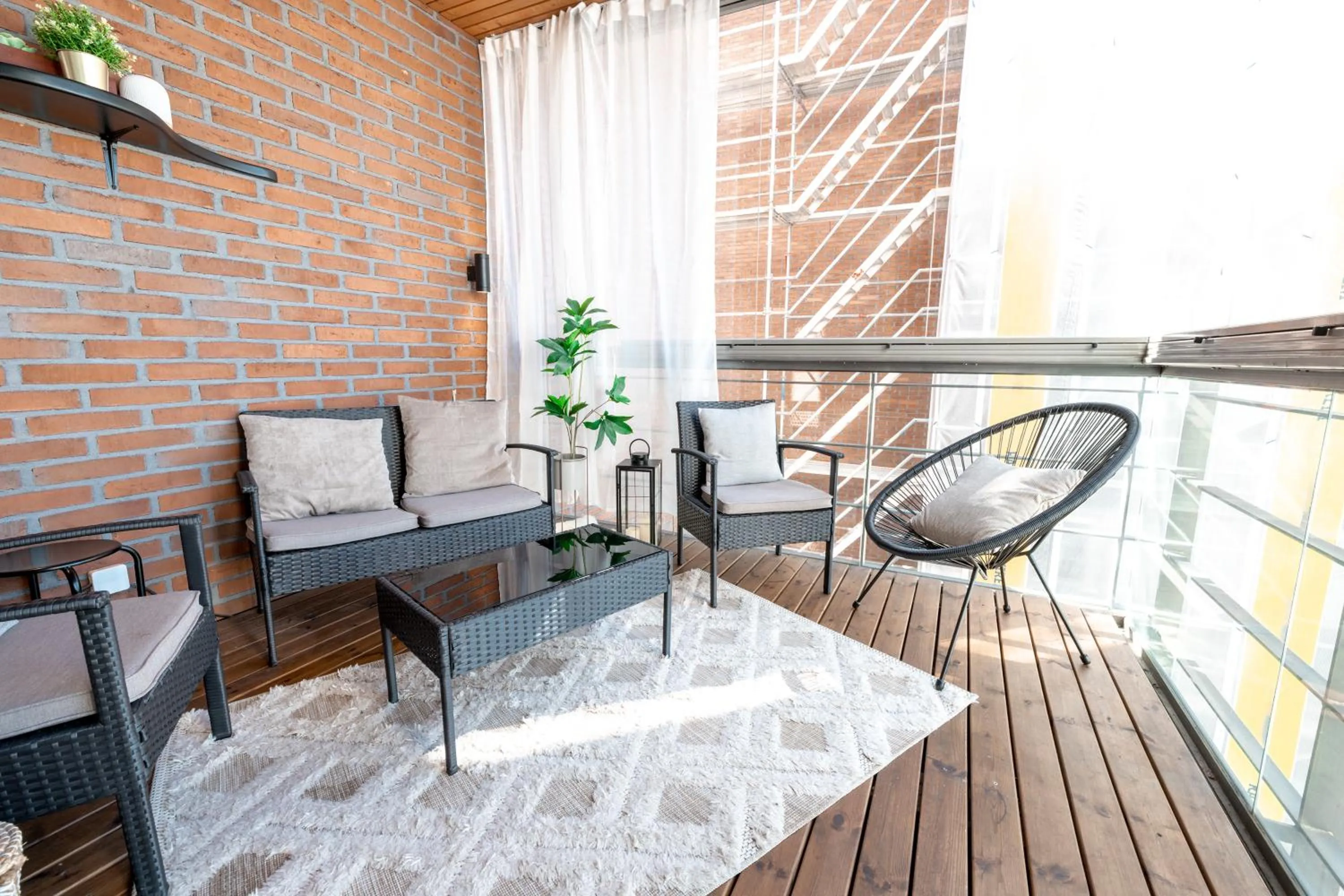 Patio in 2ndhomes Kamppi Center Apartment with Balcony & Sauna