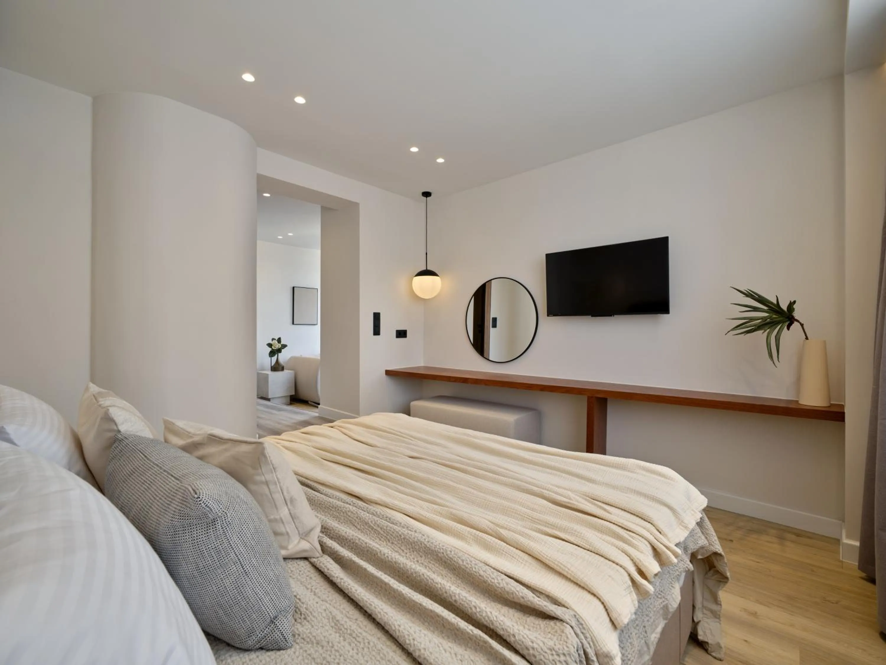 Bedroom, Bed in Haya Athens Loftie Suites