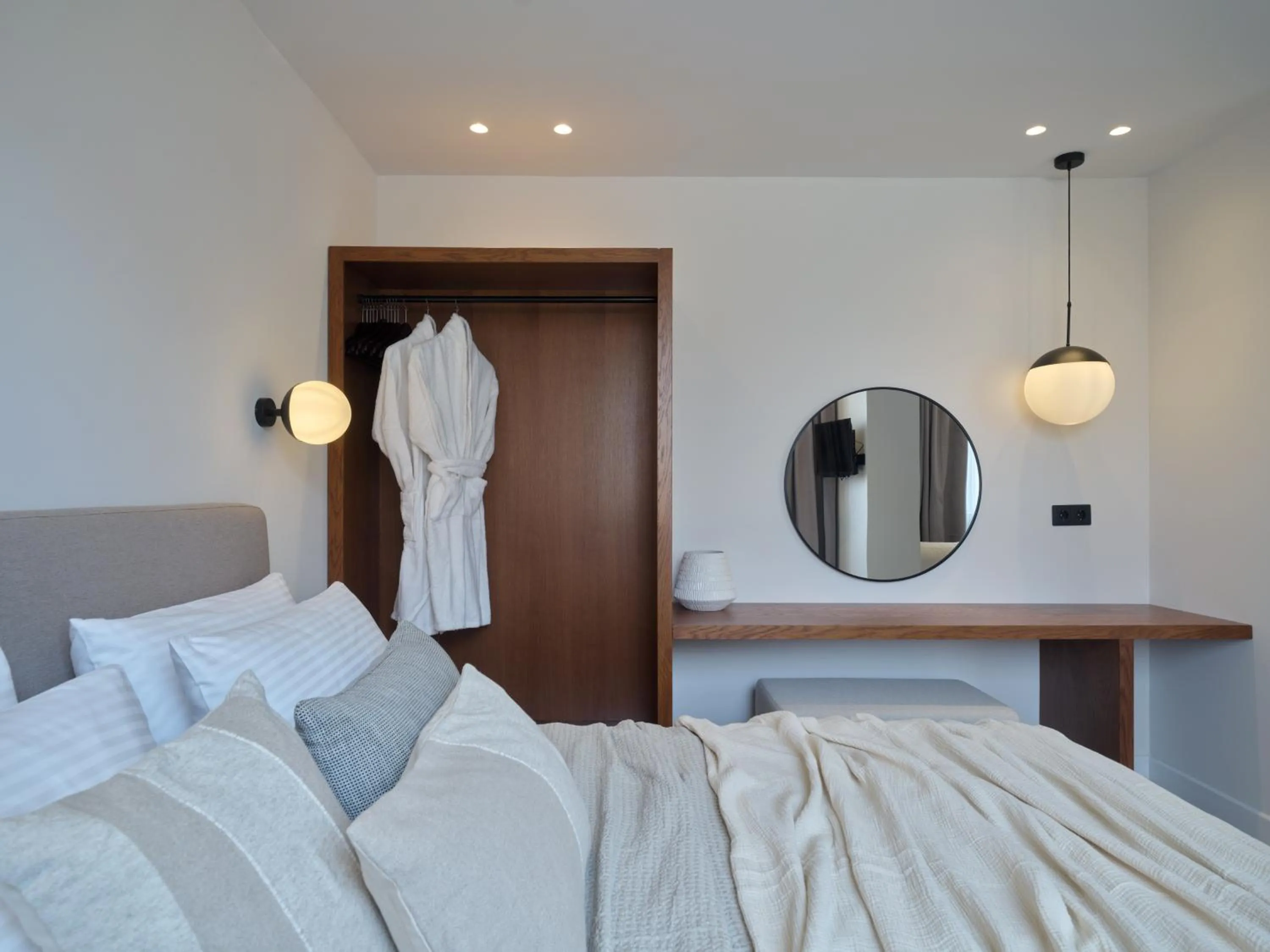 Bedroom, Bed in Haya Athens Loftie Suites