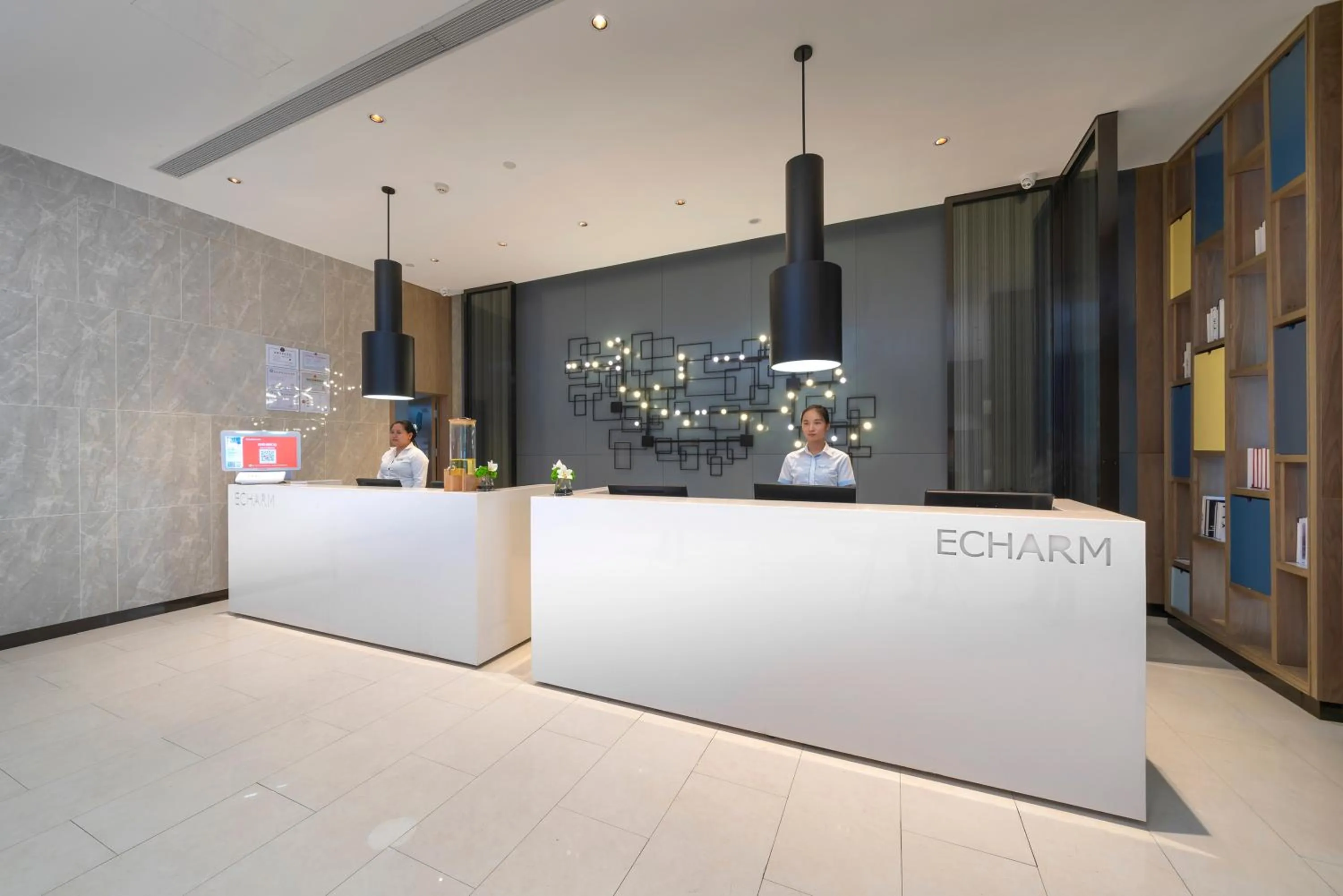 Lobby or reception in Echarm Hotel Haikou Zhongshan South Road East High Speed Railway Station