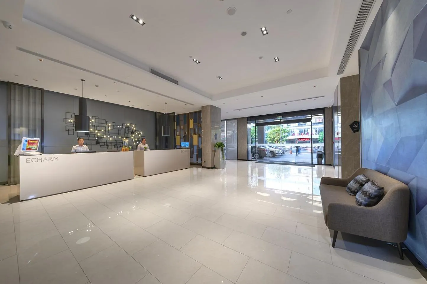 Lobby or reception in Echarm Hotel Haikou Zhongshan South Road East High Speed Railway Station