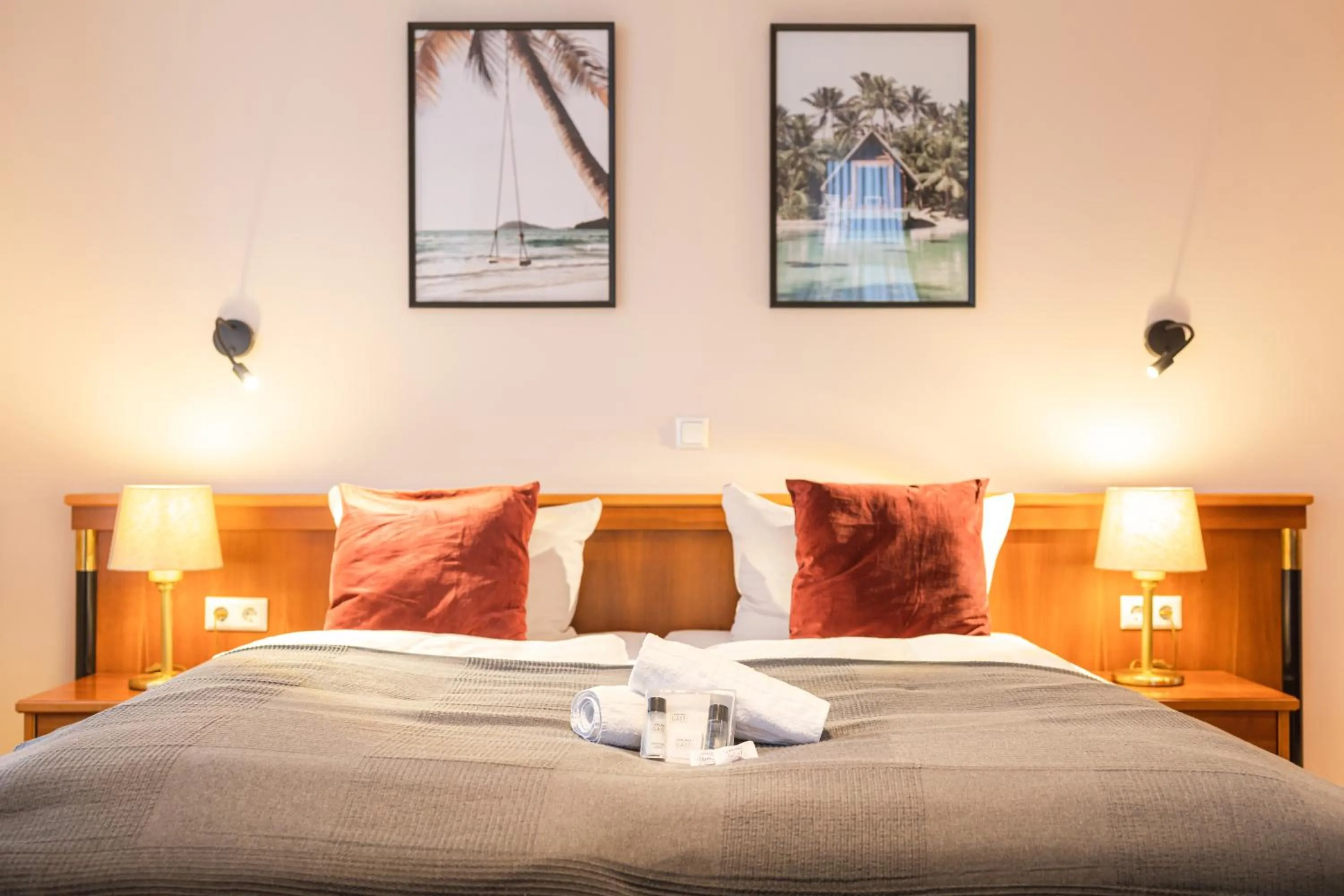 Photo of the whole room, Bed in Hotel Restaurant Am Park