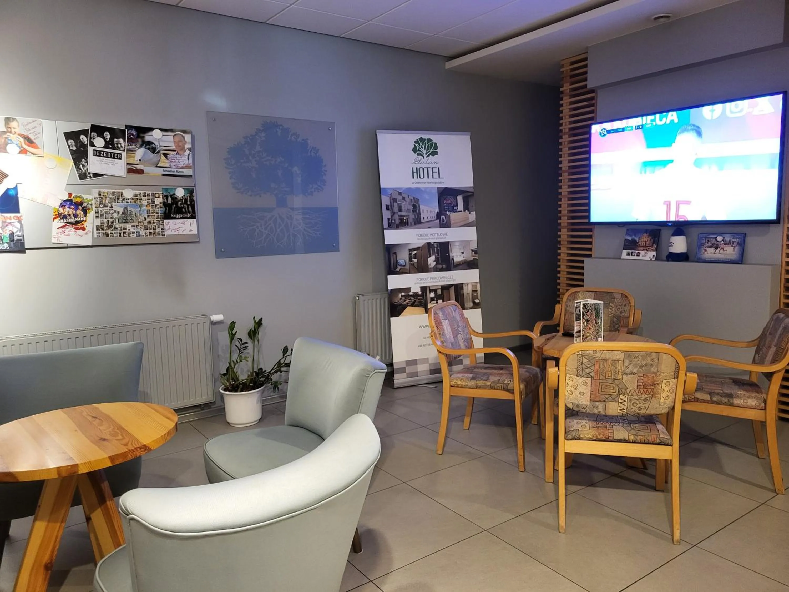 Seating area in Hotel Platan