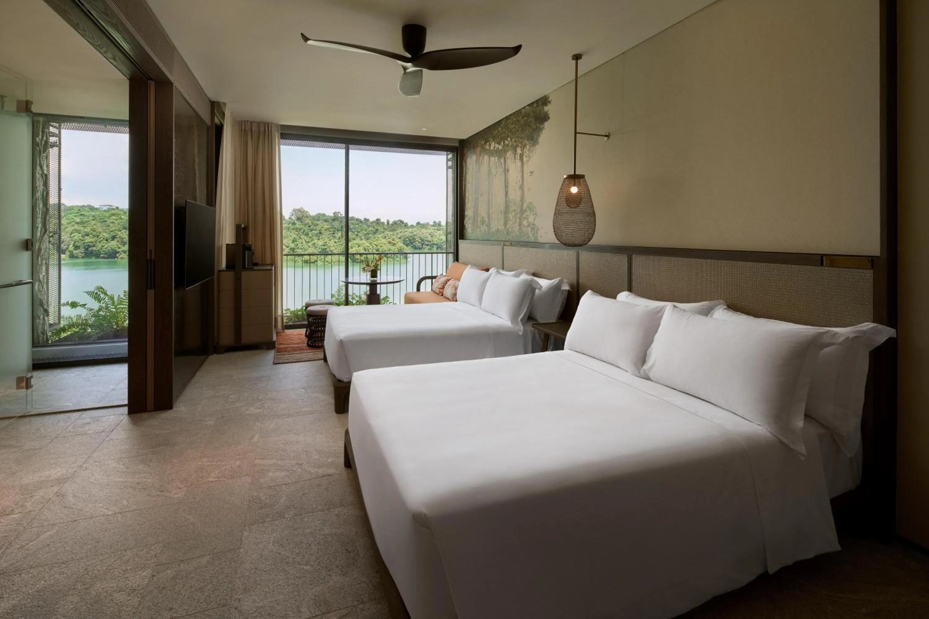 Bed in Mandai Rainforest Resort by Banyan Tree