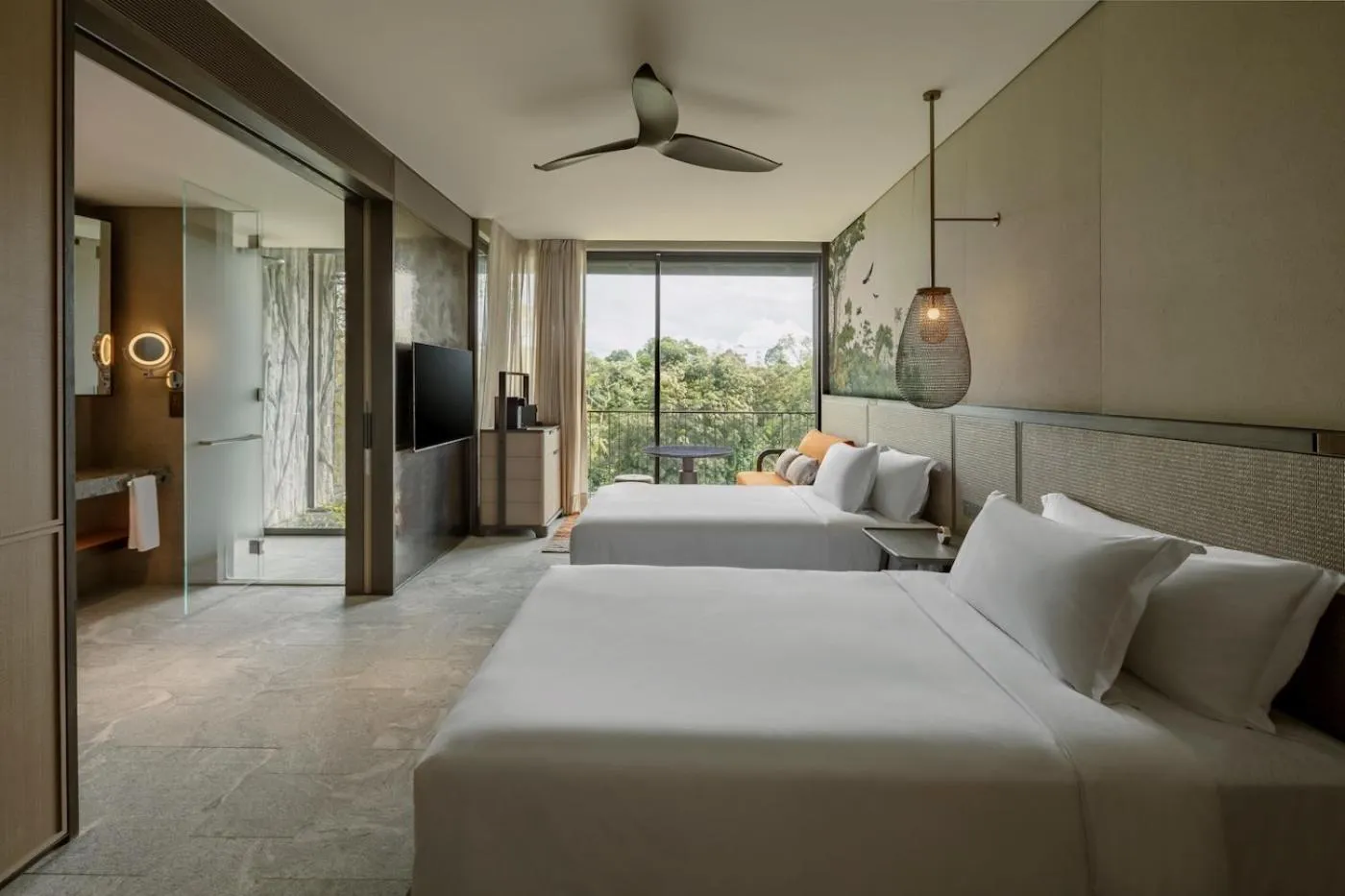 Bed in Mandai Rainforest Resort by Banyan Tree