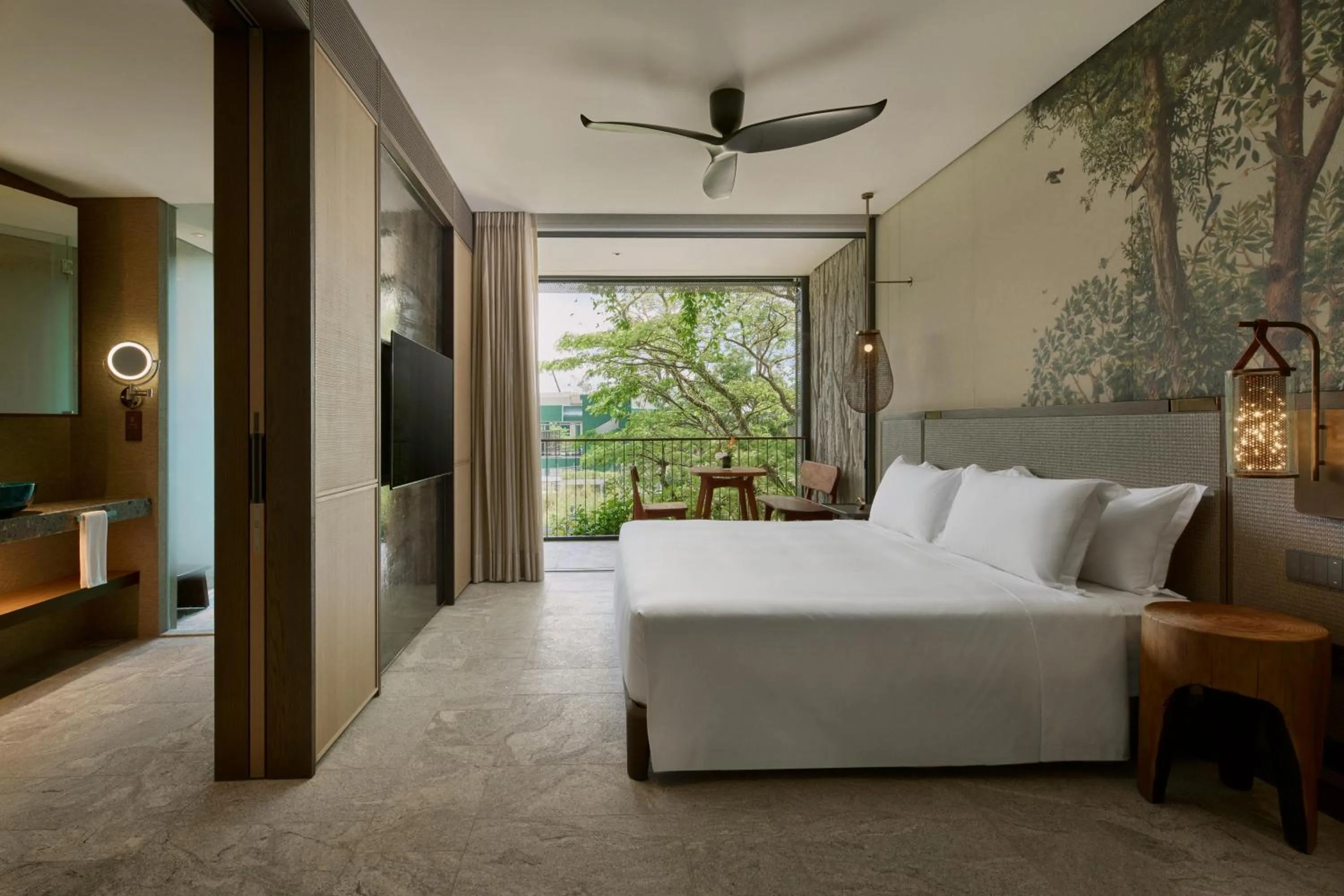 Bed in Mandai Rainforest Resort by Banyan Tree