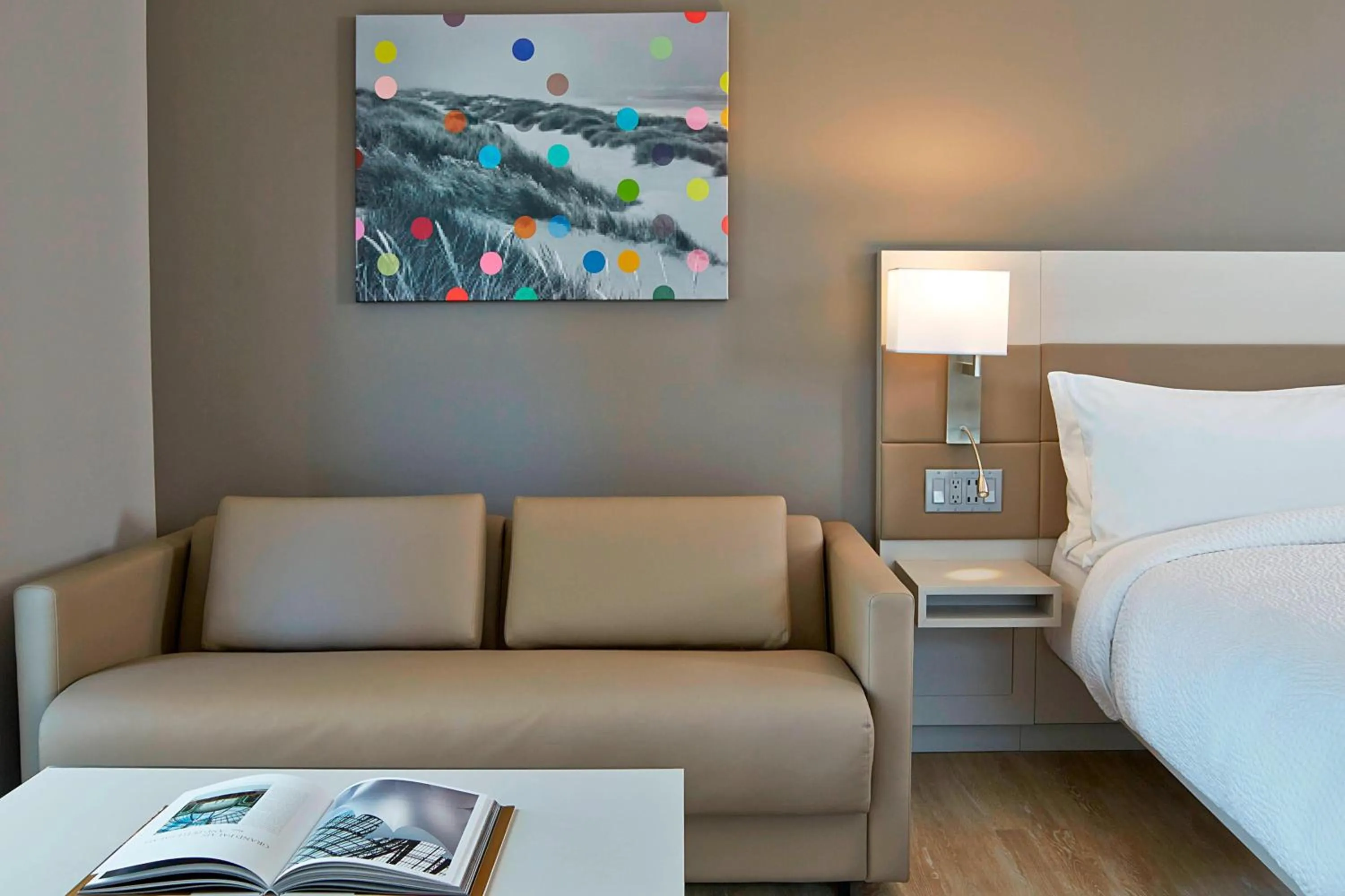 Living room, Bed in AC Hotel by Marriott Miami Beach