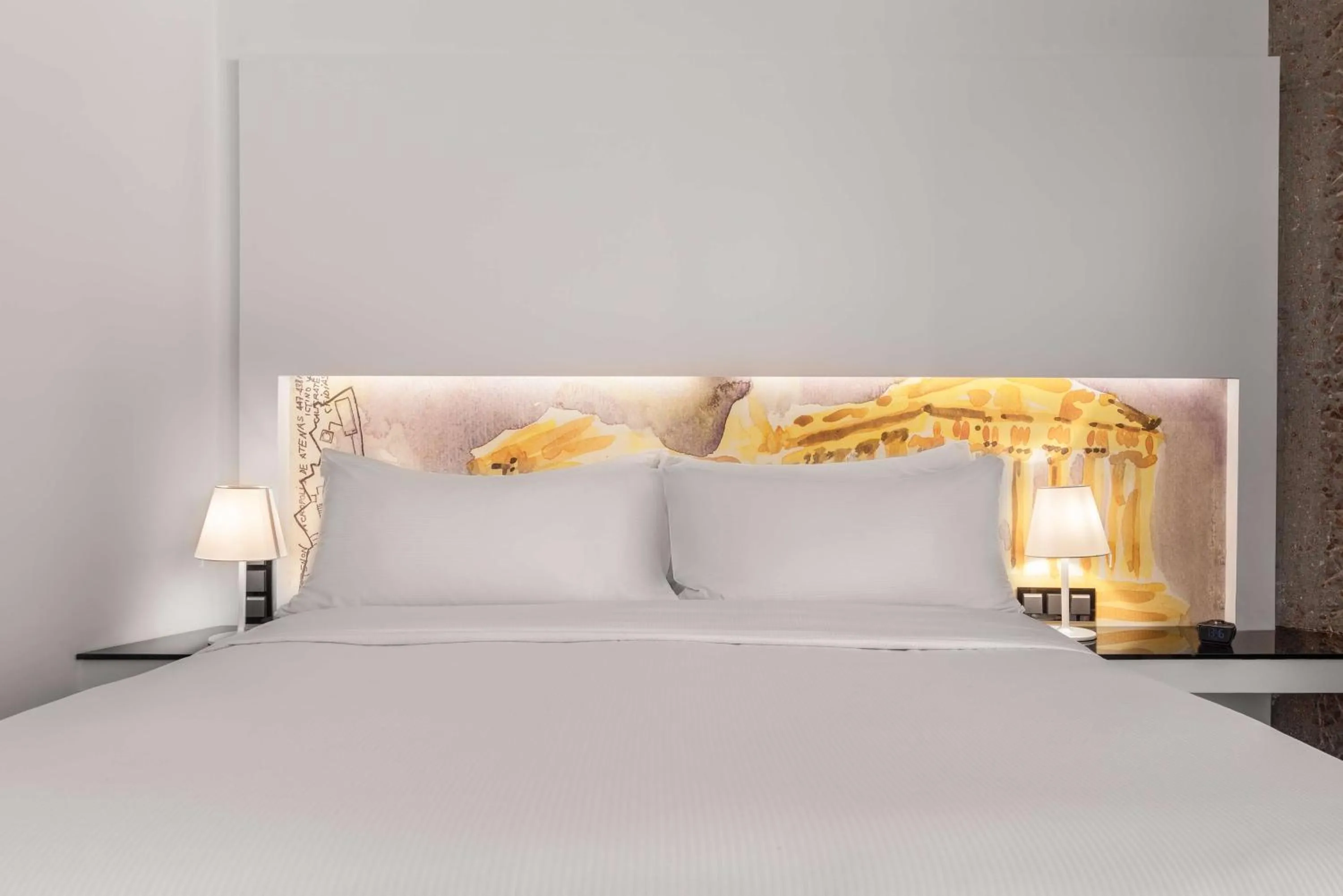 Bed in Hilton Madrid Airport