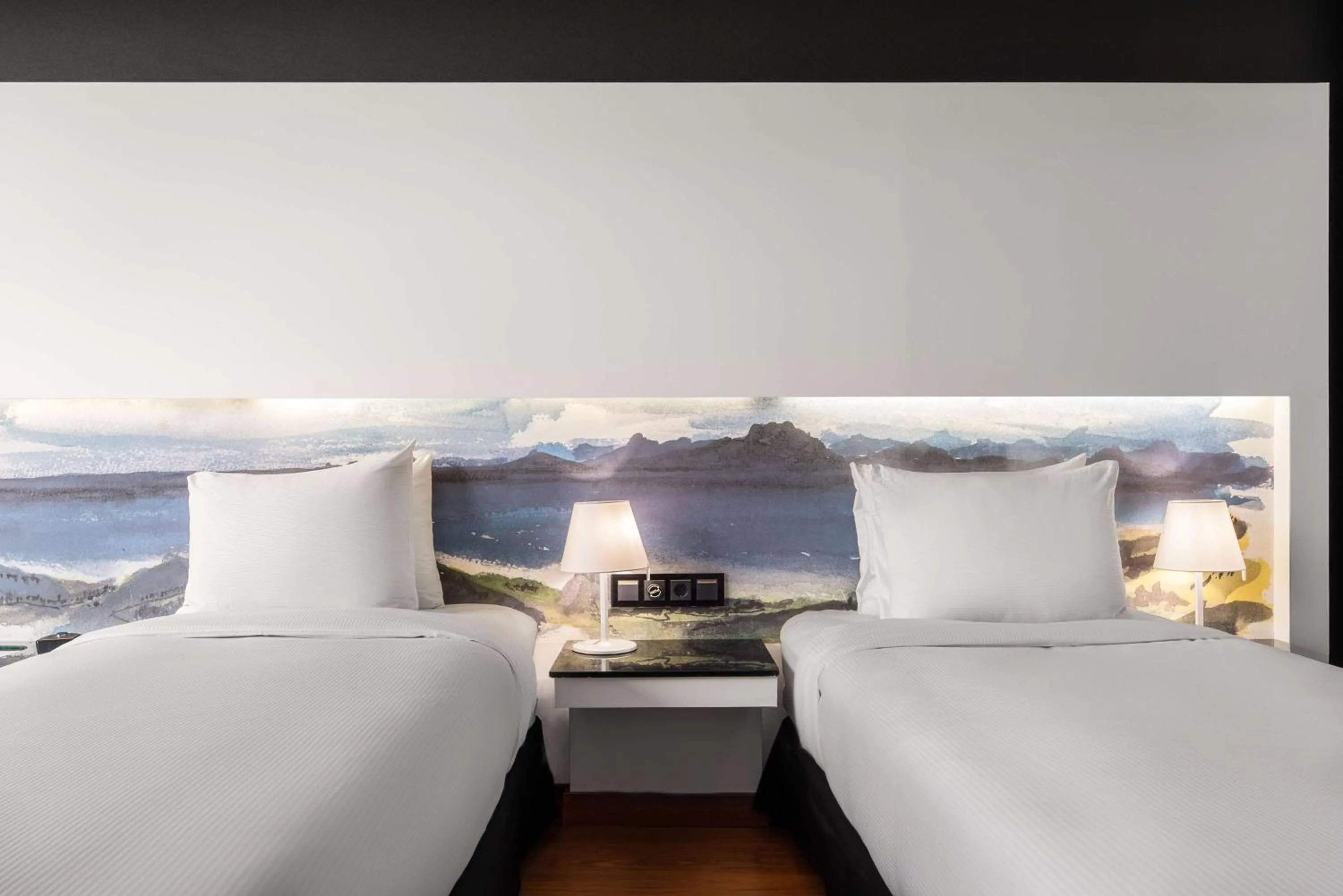 Bed in Hilton Madrid Airport