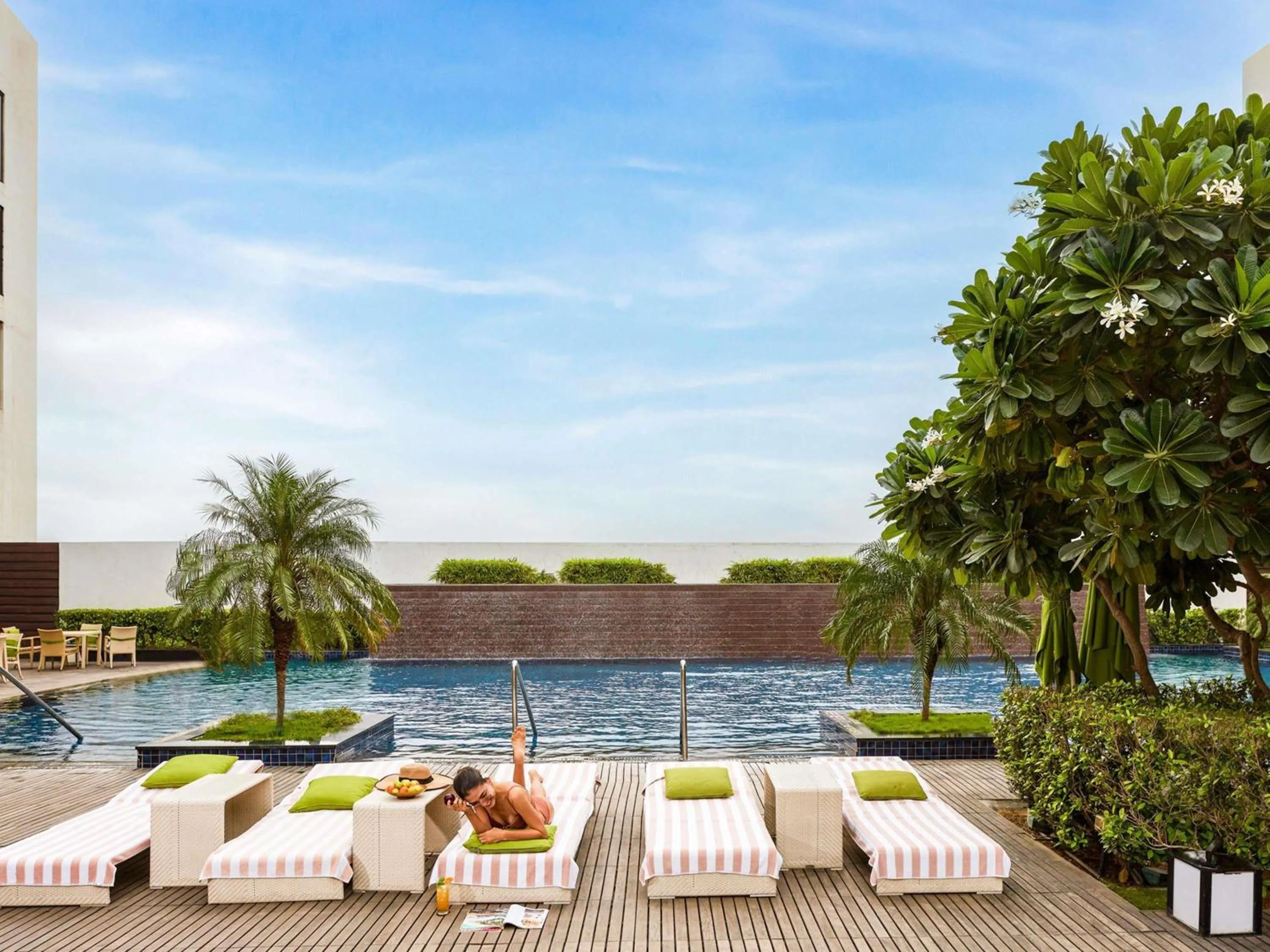 Pool view in Novotel New Delhi Aerocity