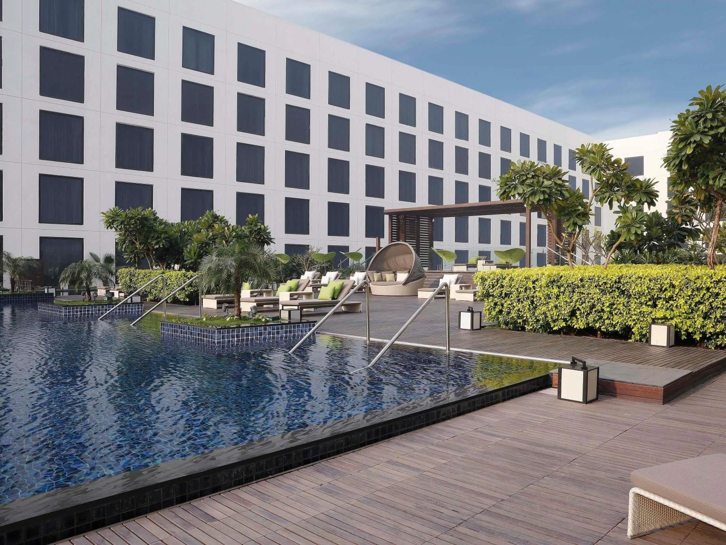Pool view in Novotel New Delhi Aerocity