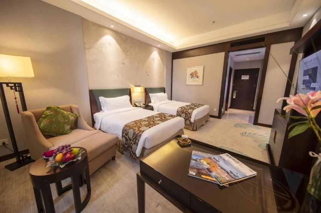 Bed in Jin Jiang Nanjing Hotel