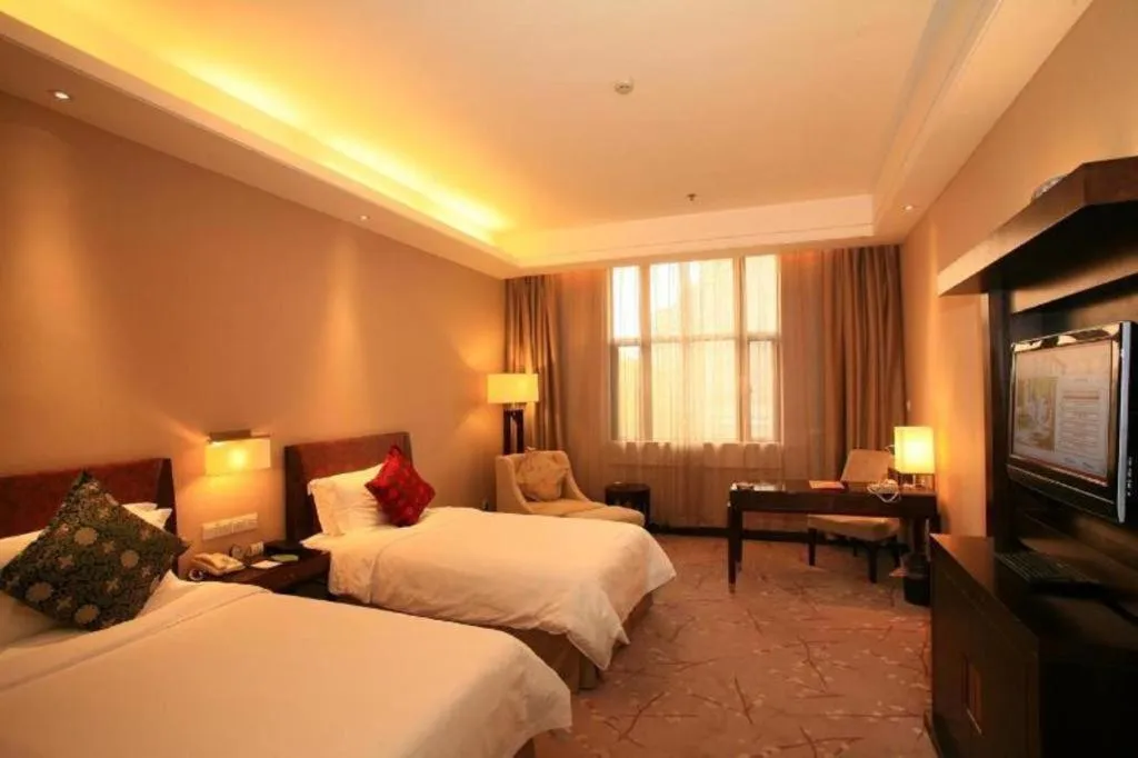 Bed in Jin Jiang Nanjing Hotel