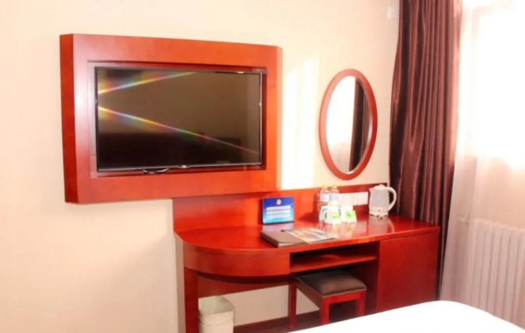 Bed in GreenTree Alliance Beijing Tiantan DonGMEn Hotel