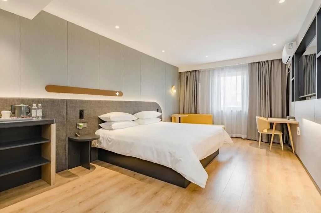 Bed in Jinjiang Inn Qingdao Development Zone Jinggangshan Rd.