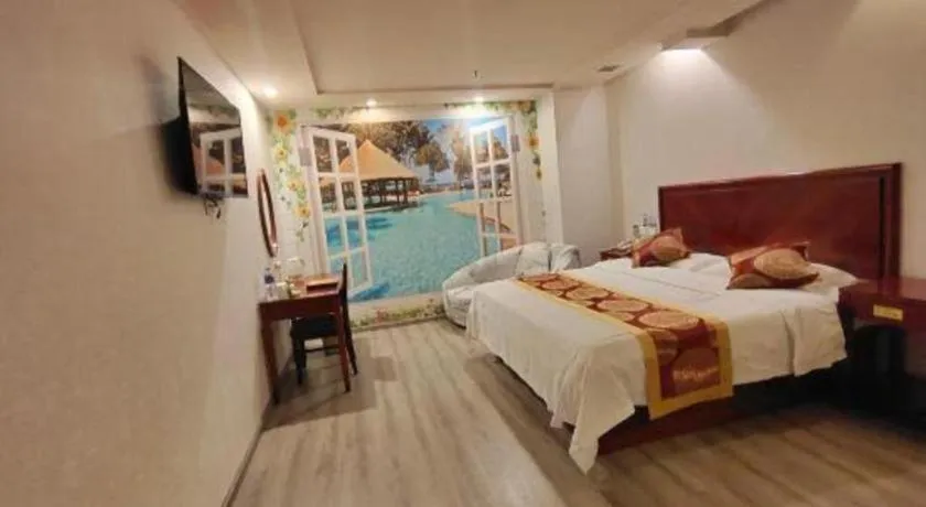 Bed in GreenTree Inn Suzhou Shengze Hotel