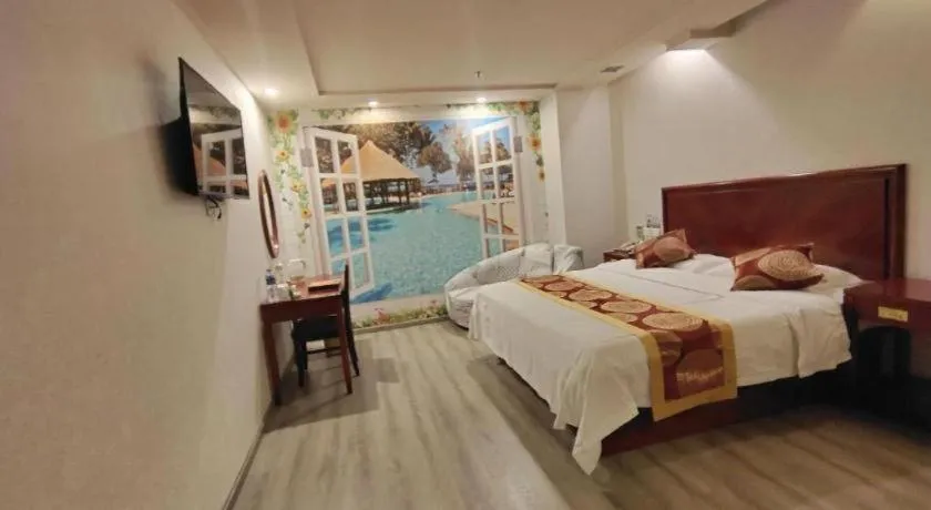 Bed in GreenTree Inn Suzhou Shengze Hotel