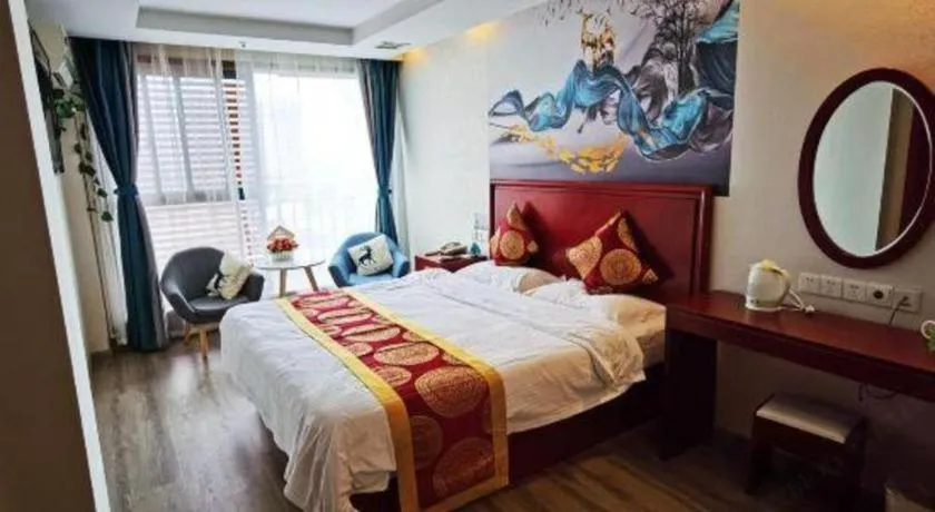 Bed in GreenTree Inn Suzhou Shengze Hotel