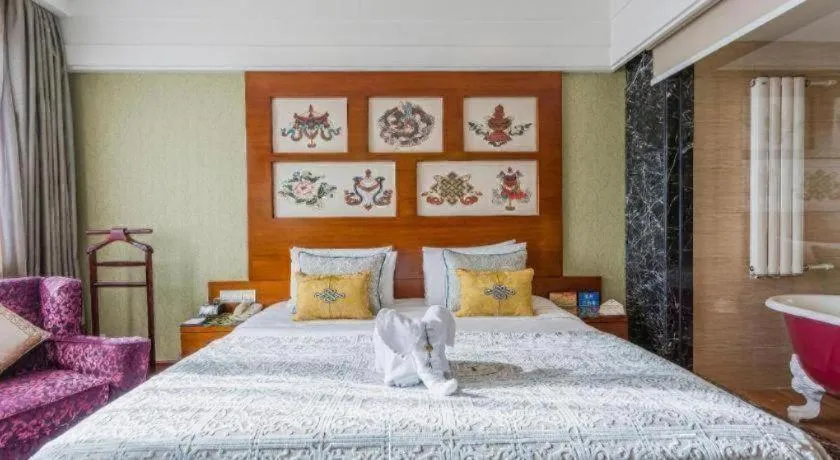 Bed in Hohhot Inner Mongolia Hotel