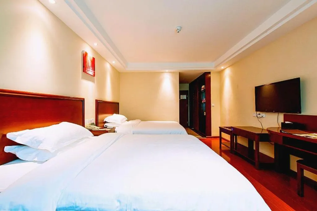 Bed in GreenTree Inn Nanjing Forestry University National Exhibition Center Express Hotel