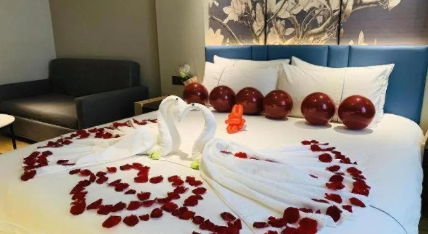 Bed in Magnotel Business Xuzhou Feng County Bus Station