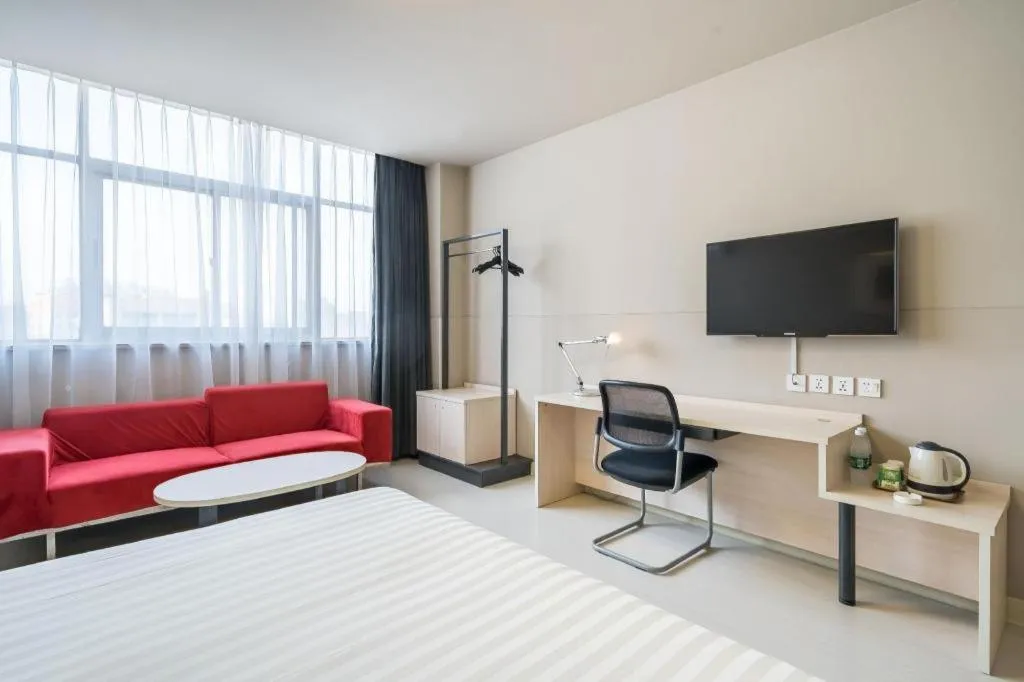 Bed in Jinjiang Inn Xuzhou Peixian Hancheng Road