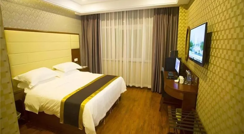 Bed in GreenTree Inn Fuyang Yijing International North Business