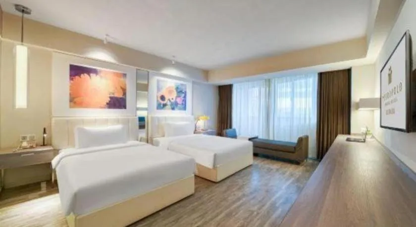 Bed in Jinjiang Metropolo Hotel - Hangzhou Xiasha