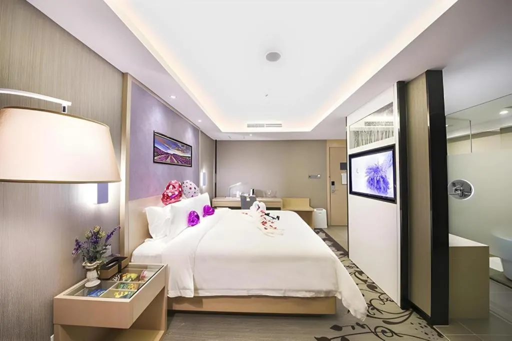 Bed in Lavande Hotel Beijing Guanganmen Lize Commercial Zone