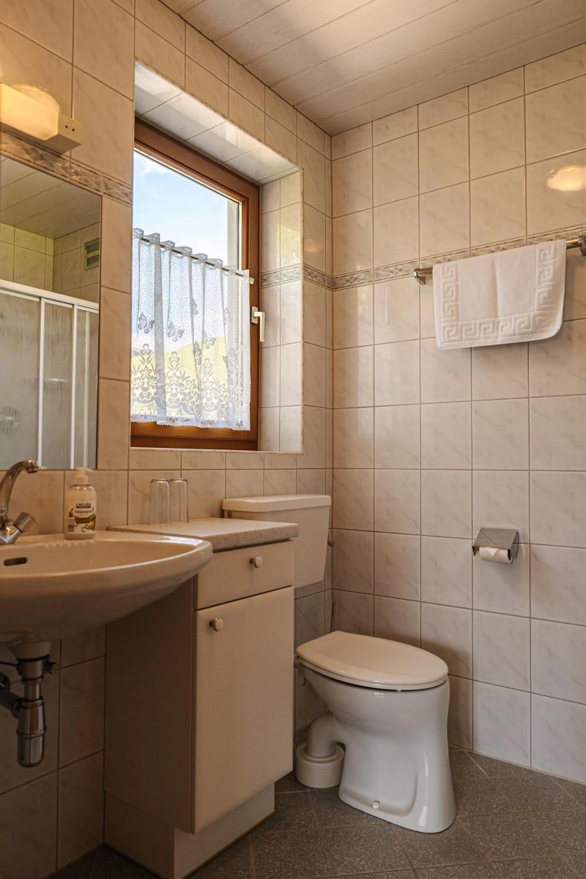 Shower in Pension Schlossberg