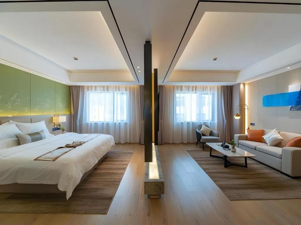 Bed in GreenTree Eastern Dali Railway Station Hotel