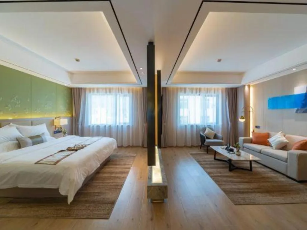 Bed in GreenTree Eastern Dali Railway Station Hotel