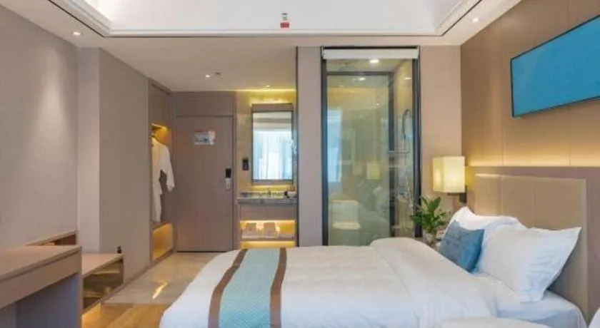 Bed in GreenTree Eastern Dali Railway Station Hotel