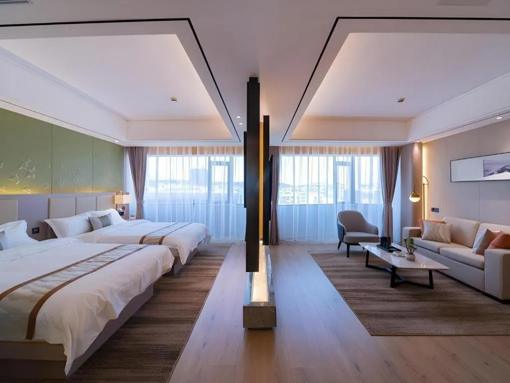 Bed in GreenTree Eastern Dali Railway Station Hotel