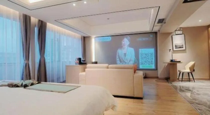 Bed in GreenTree Eastern Dali Railway Station Hotel