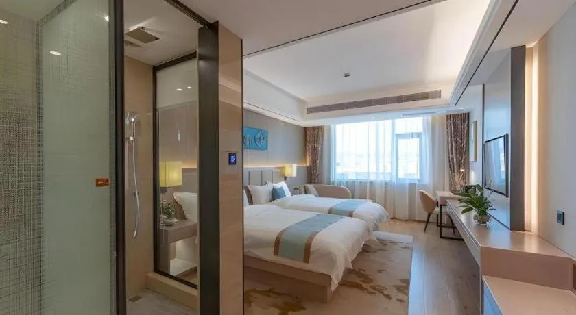 Bed in GreenTree Eastern Dali Railway Station Hotel