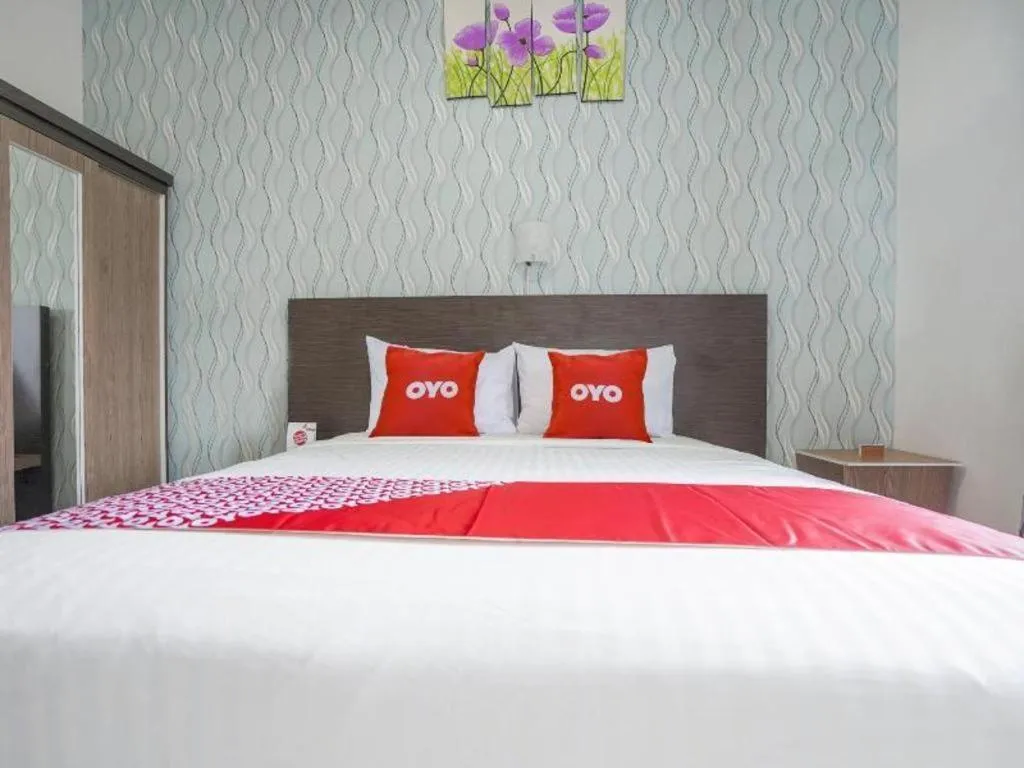 Bed in Hotel O Green Palm Kostel Syariah