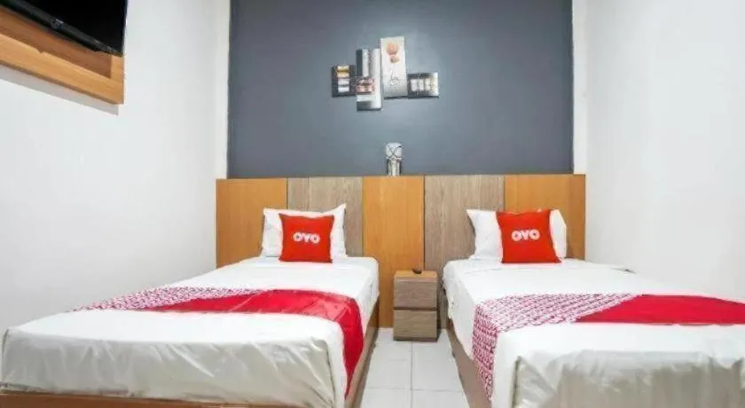 Bed in Hotel O Green Palm Kostel Syariah