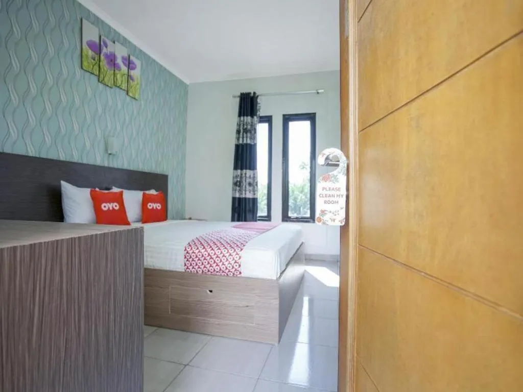 Bed in Hotel O Green Palm Kostel Syariah