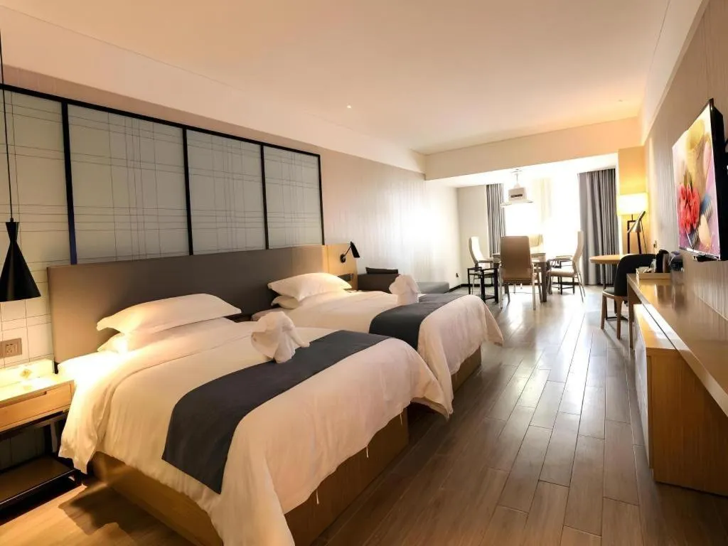 Bed in GreenTree Eastern Hotel Hunan Changsha Xinsha Luositang Metro Station