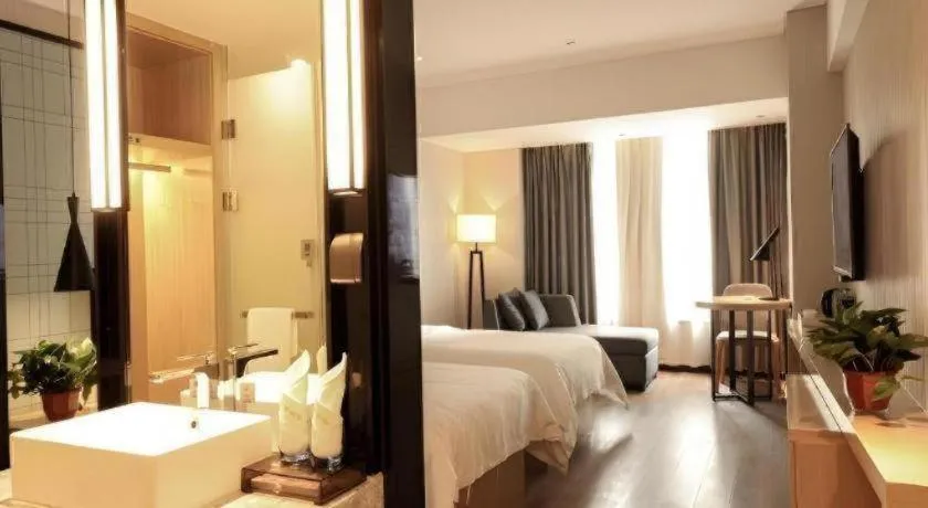 Bed in GreenTree Eastern Hotel Hunan Changsha Xinsha Luositang Metro Station