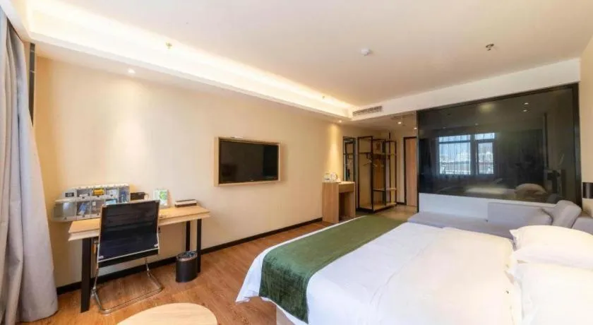 Bed in GreenTree Inn Lu'an Jin'an District Yuanda Xingfuli