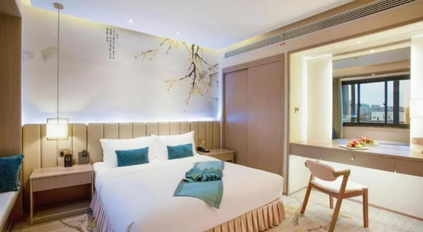 Bed in Meiyuan Hotel Hangzhou