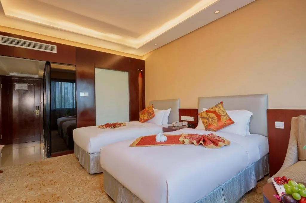 Bed in Meiyuan Hotel Hangzhou