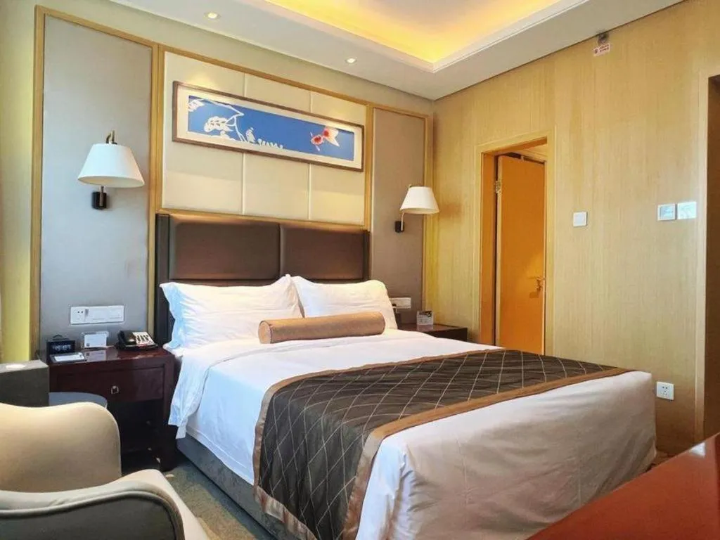 Bed in Meiyuan Hotel Hangzhou