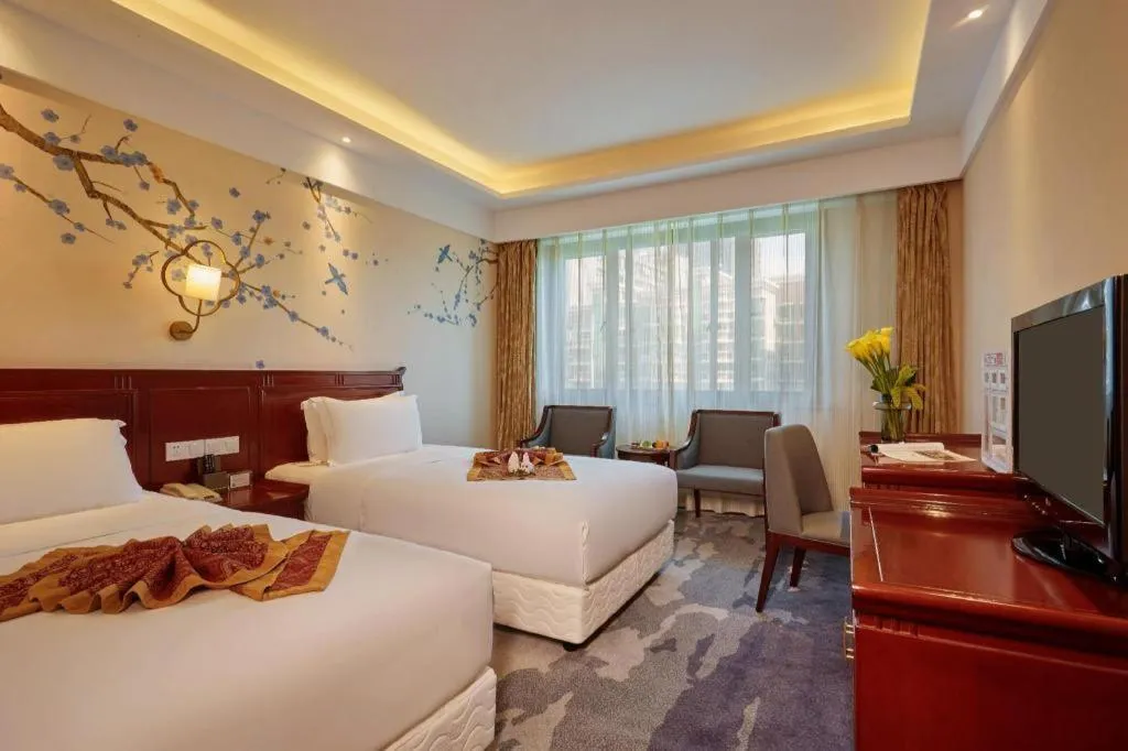 Bed in Meiyuan Hotel Hangzhou