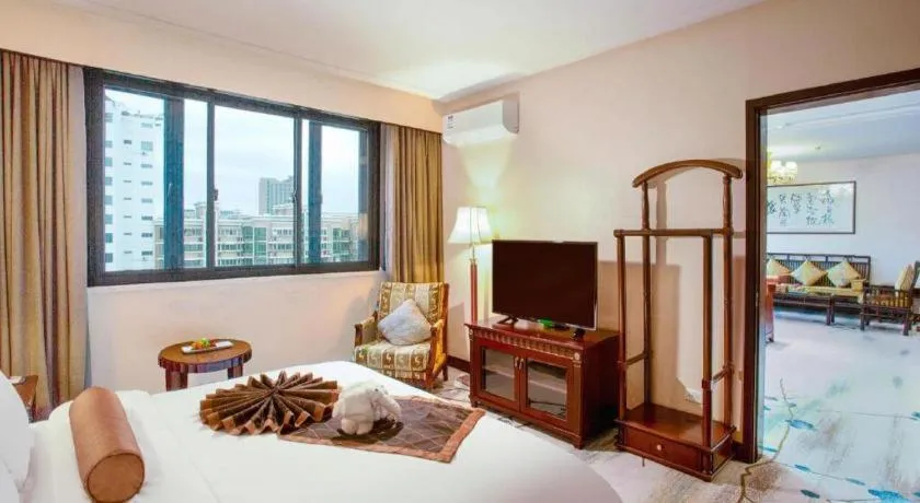 Bed in Meiyuan Hotel Hangzhou