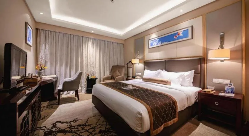 Bed in Meiyuan Hotel Hangzhou