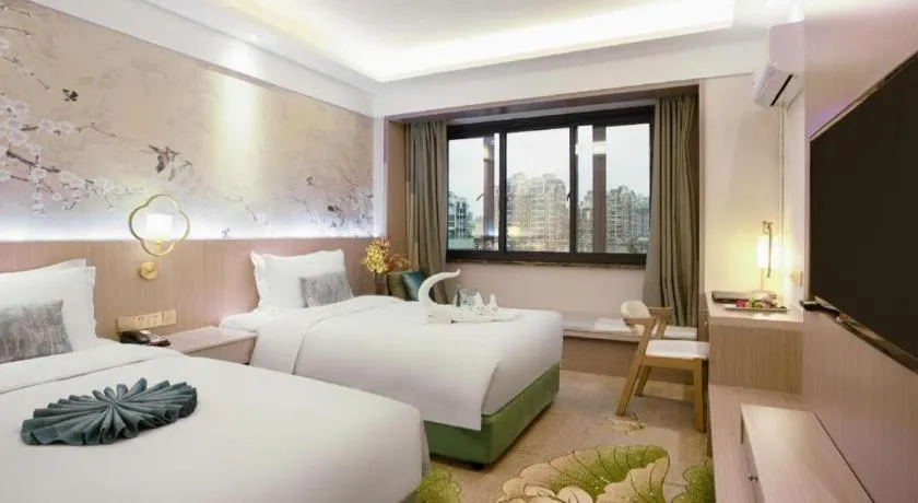 Bed in Meiyuan Hotel Hangzhou